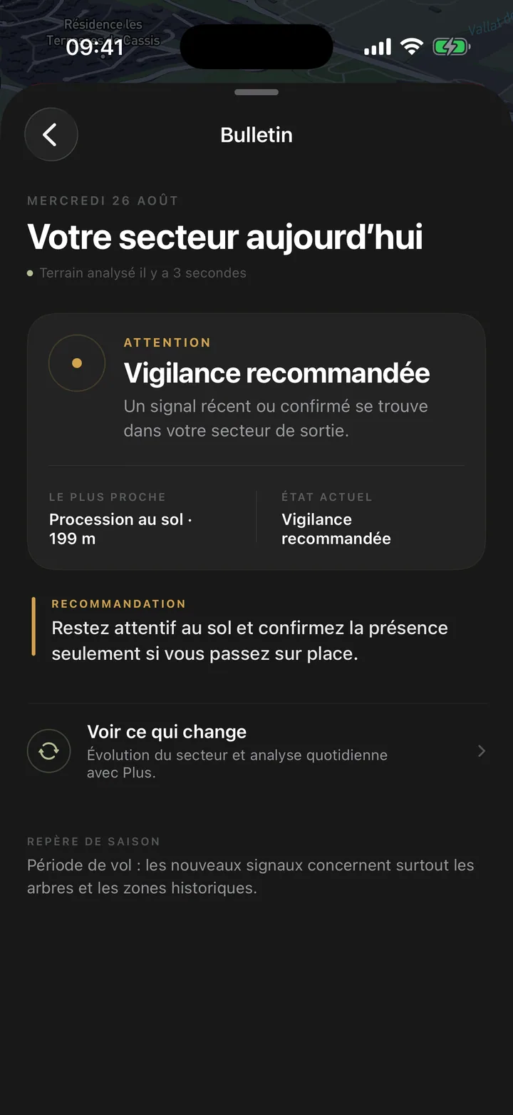 Bulletin TrackerChenilles recommandant la vigilance dans le secteur